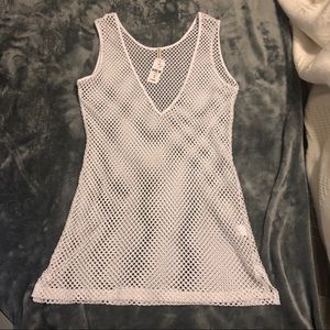 LF White Mesh Cover-up